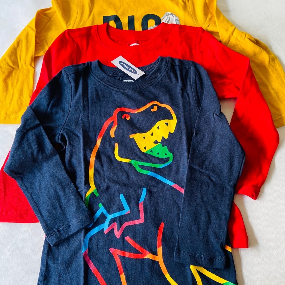 Long sleeve graphic tee 3-pack